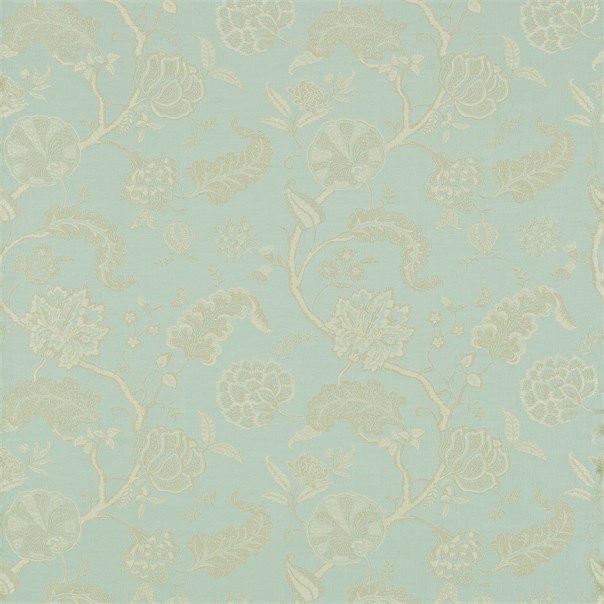 Palampore Weave Weave Blue/Cream Fabric by Sanderson