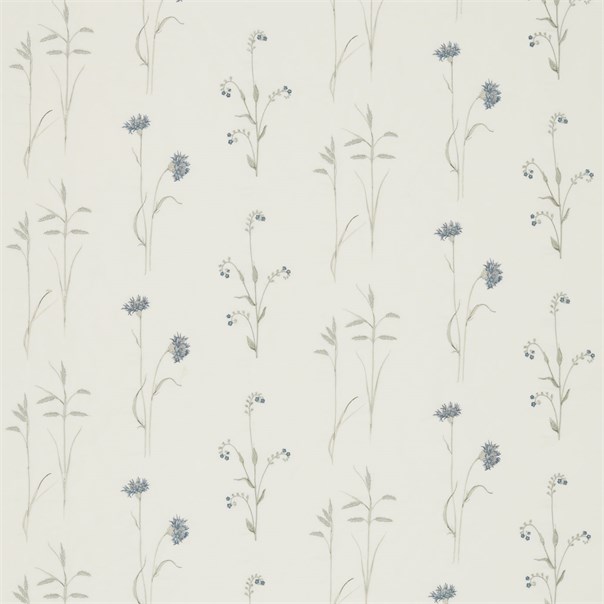 Meadow Grasses Cobalt/Chalk Fabric by Sanderson