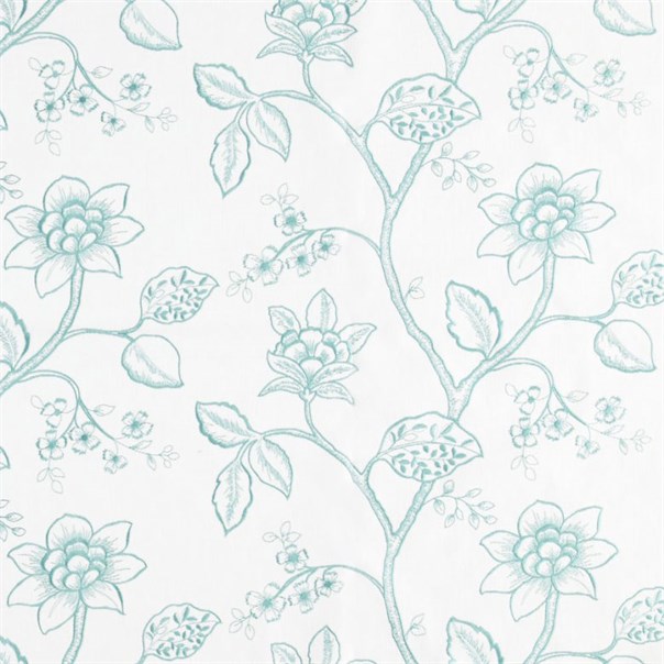 Florica Turquoise Fabric by Sanderson