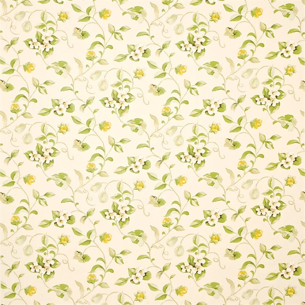 Orchard Blossom Lemon/Green Fabric by Sanderson