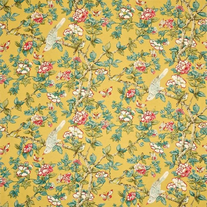 Caverley Chinese Yellow Fabric by Sanderson