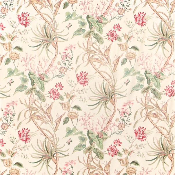 Mauritius Rose/Cream Fabric by Sanderson