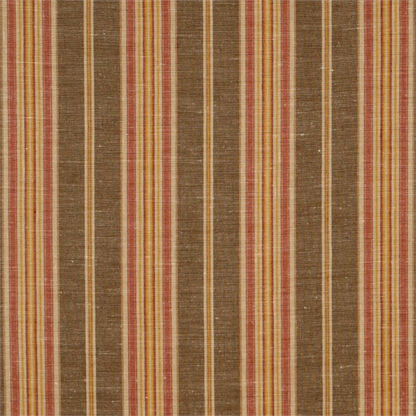 Henley Gold/Red Fabric by Sanderson