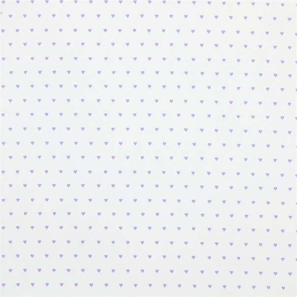 Love Hearts Lilac and White Fabric by Harlequin