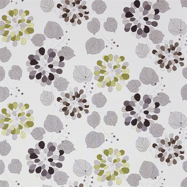 Kerria Slate Lime Cappuccino and Neutral Fabric by Harlequin