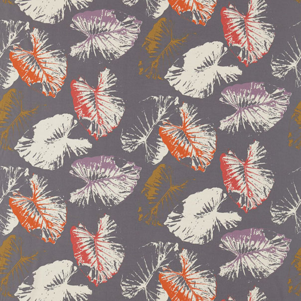 Palmetto Amber/Graphite Fabric by Harlequin