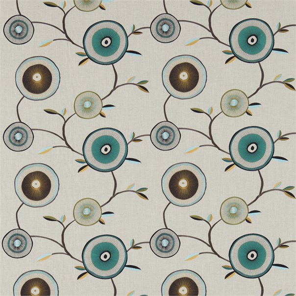 Heirloom Indigo/Gooseberry/Linen Fabric by Harlequin