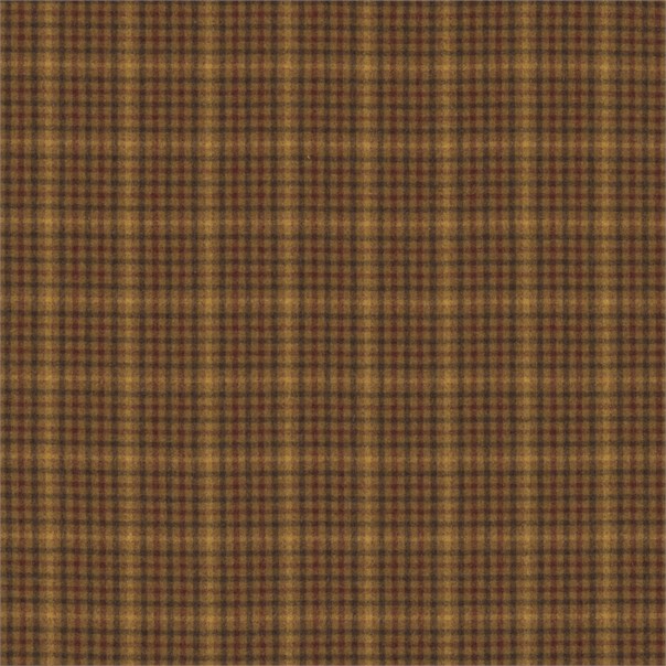 Langtry Caramel/Burgundy Fabric by Sanderson