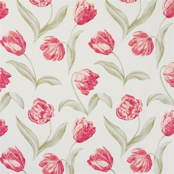 Liana Peony Lime and Neutral Fabric by Harlequin