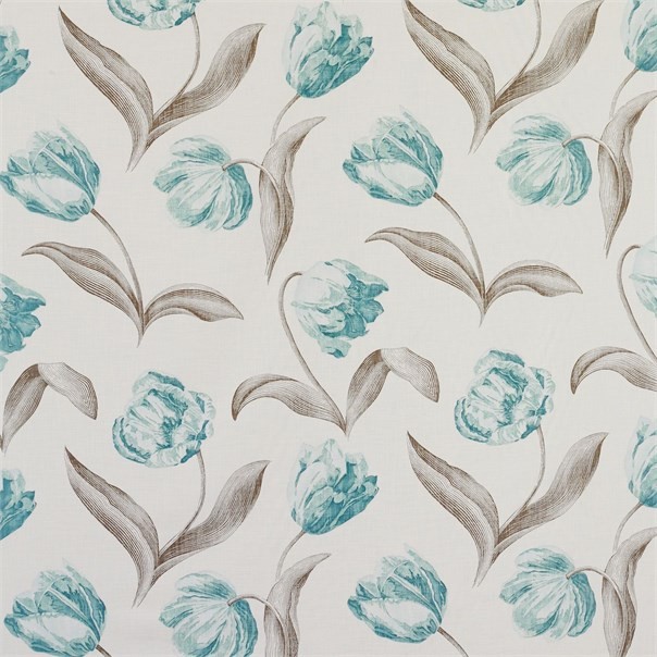 Liana Aqua Duckegg Cappuccino and Neutral Fabric by Harlequin