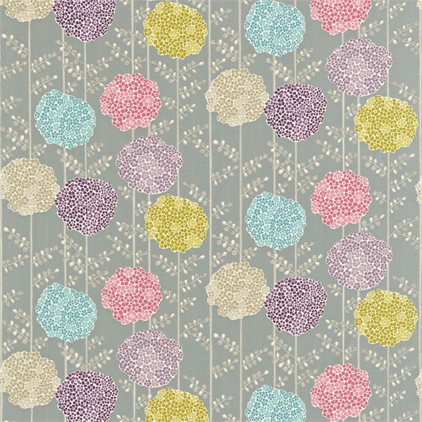 Orsina Haze Violet Turquoise Rose Taupe Fabric by Harlequin
