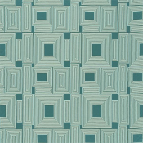 Maze Teal Fabric by Harlequin