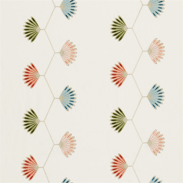 Mirella Peach/Aqua Fabric by Harlequin