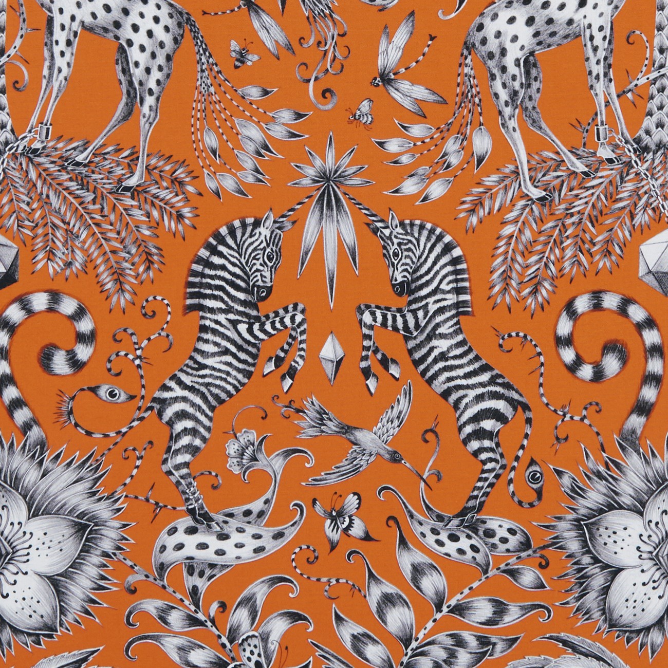 Kruger Flame Fabric by Emma J Shipley