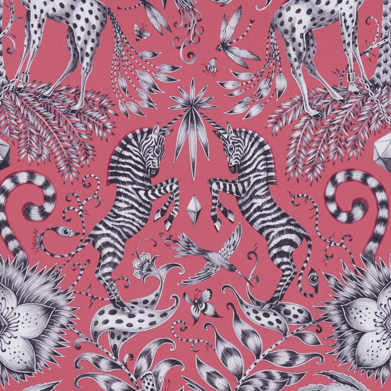 Kruger Magenta Fabric by Emma J Shipley
