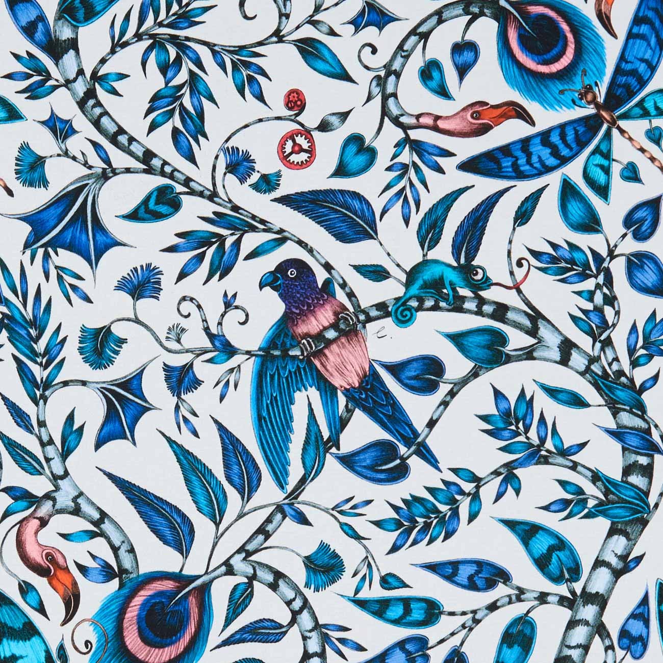 Rousseau Blue Fabric by Emma J Shipley