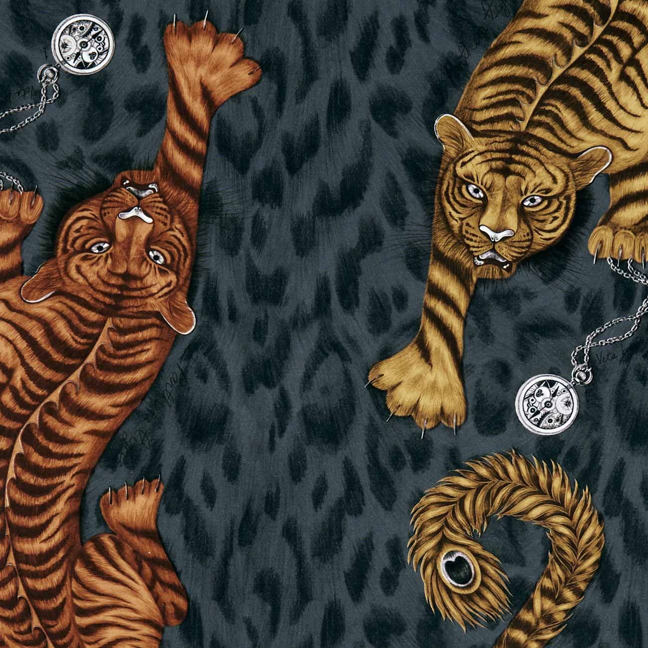 Tigris Flame Fabric by Emma J Shipley
