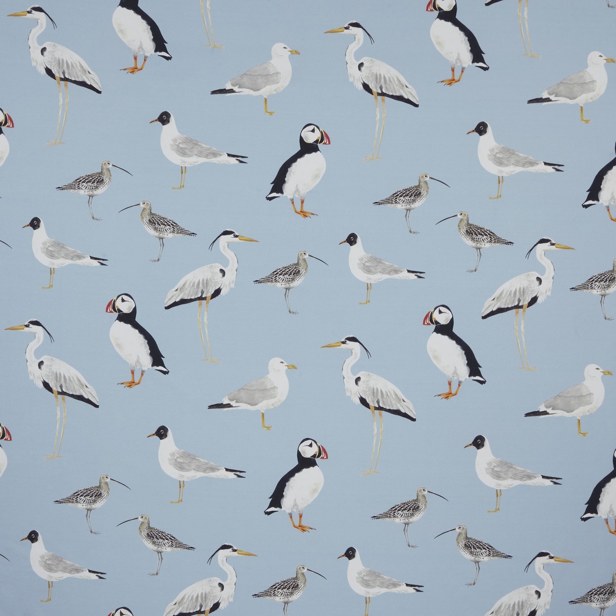 Seabirds Marine Fabric by iLiv