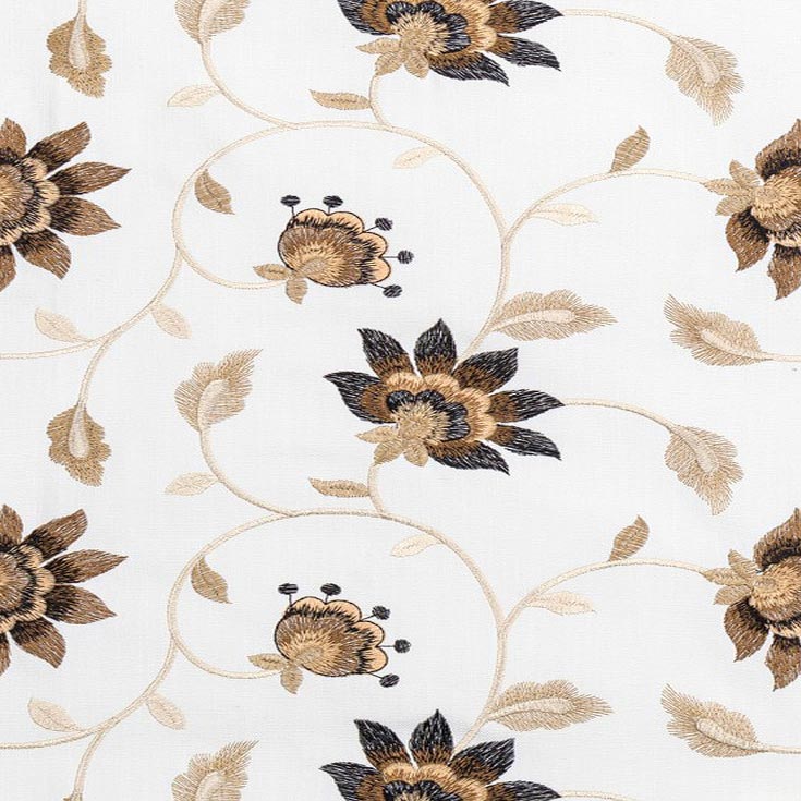 Wildflower Cinnamon Fabric by Fibre Naturelle
