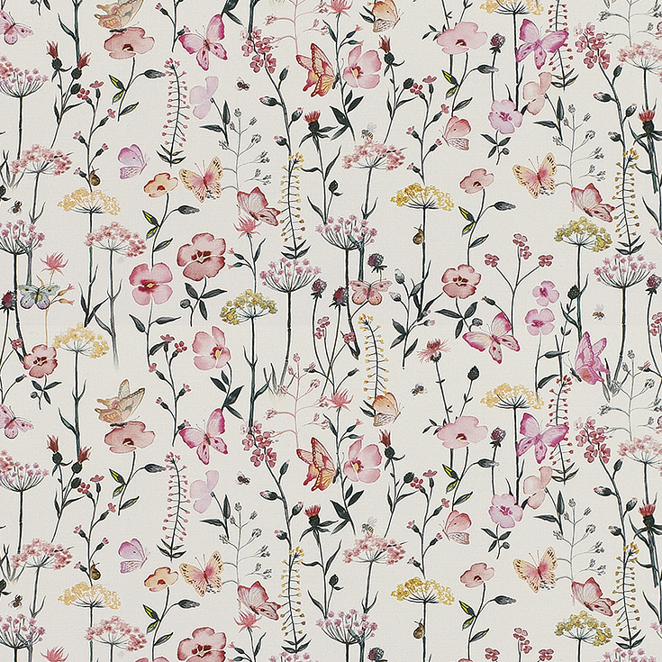 Meadow Sweet Mallow Fabric by Fibre Naturelle