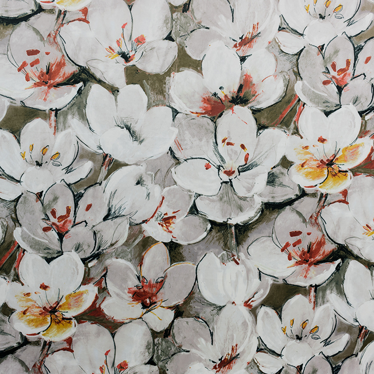 Tulipa Spring Pearl Fabric by Fibre Naturelle