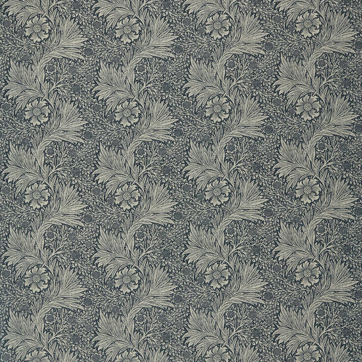 Pure Marigold Print Black Ink Fabric by William Morris & Co.