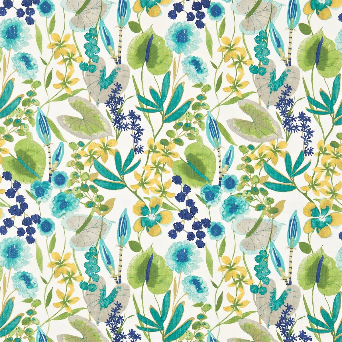 Nalina Zest/Lagoon/Gooseberry Fabric by Harlequin