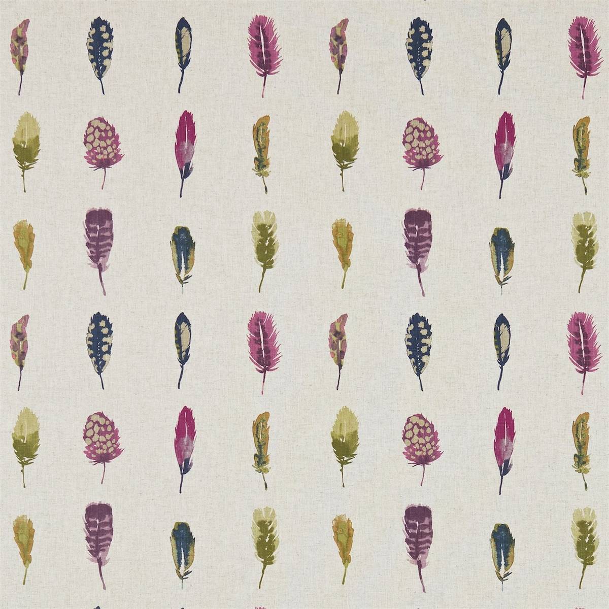 Limosa Loganberry/Raspberry/Olive Fabric by Harlequin