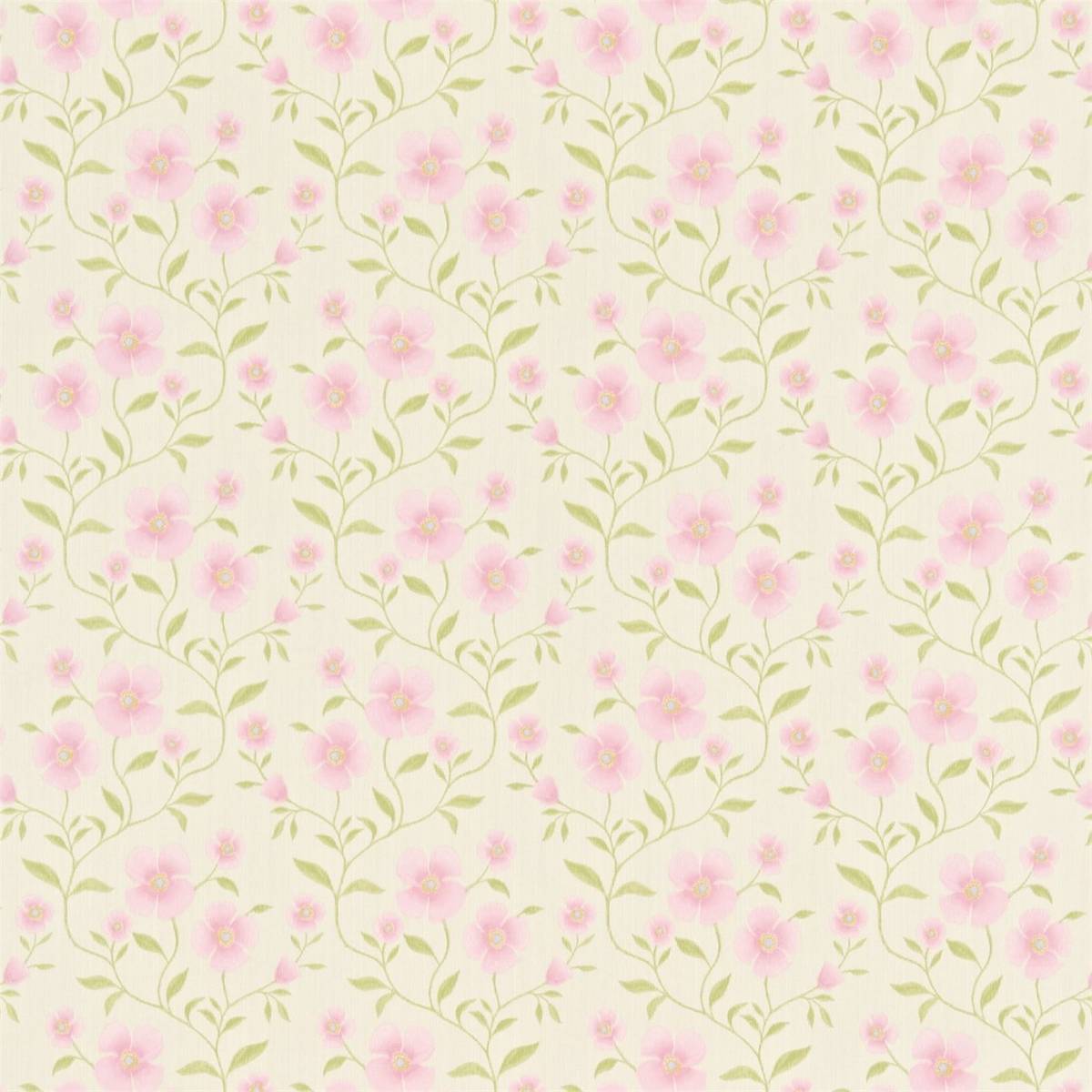 Sabine Pink/Ivory Fabric by Sanderson