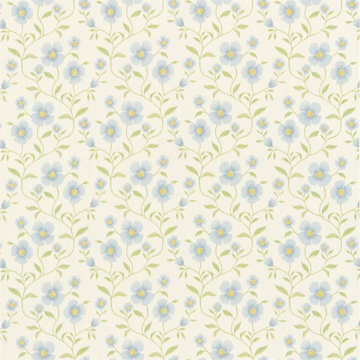 Sabine China Blue/Ivory Fabric by Sanderson