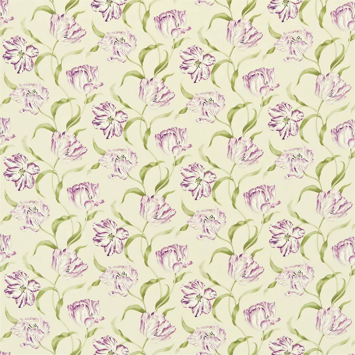 Dancing Tulips Lilac/Stone Fabric by Sanderson