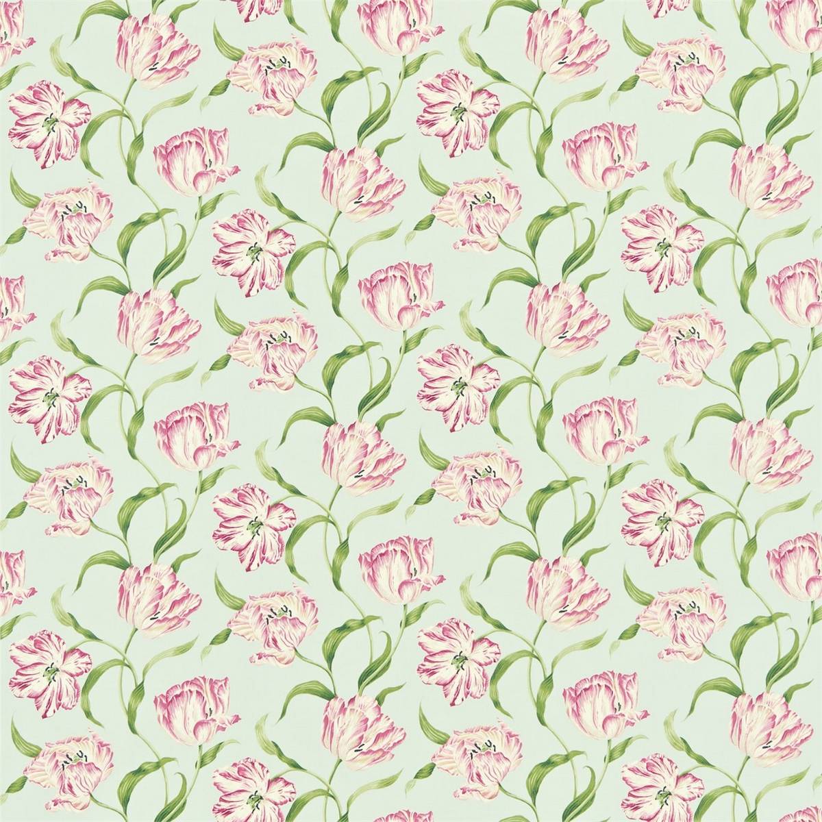 Dancing Tulips Blue/Pink Fabric by Sanderson