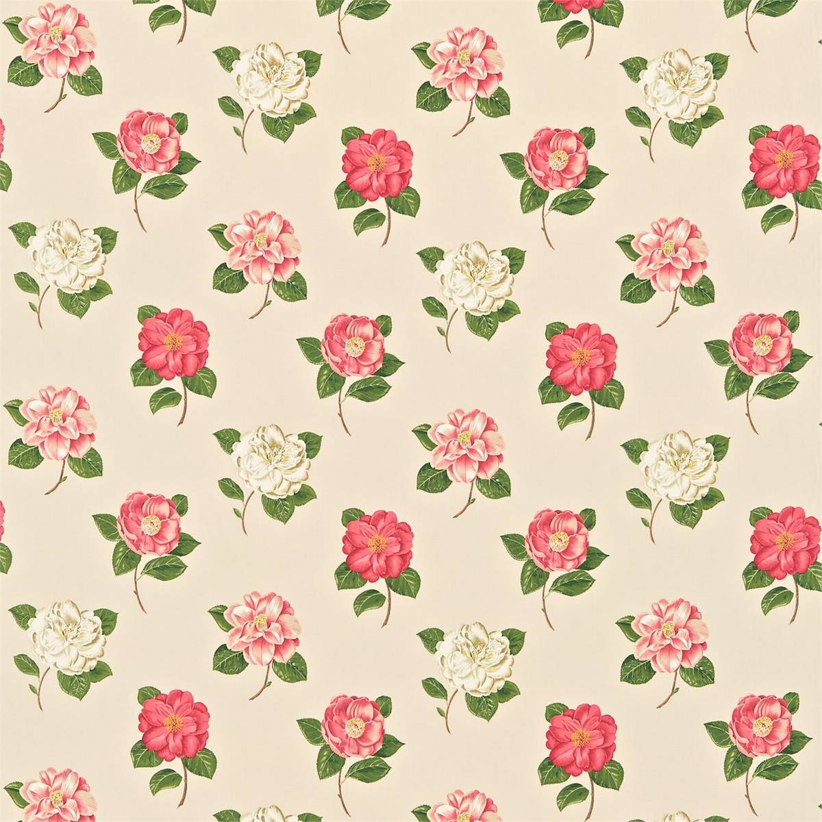 Lamorna Strawberry/Cream Fabric by Sanderson