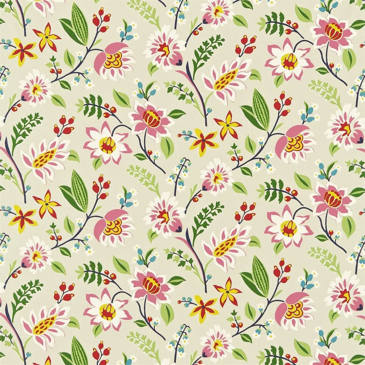 Myrtle Bright/Multi Fabric by Sanderson