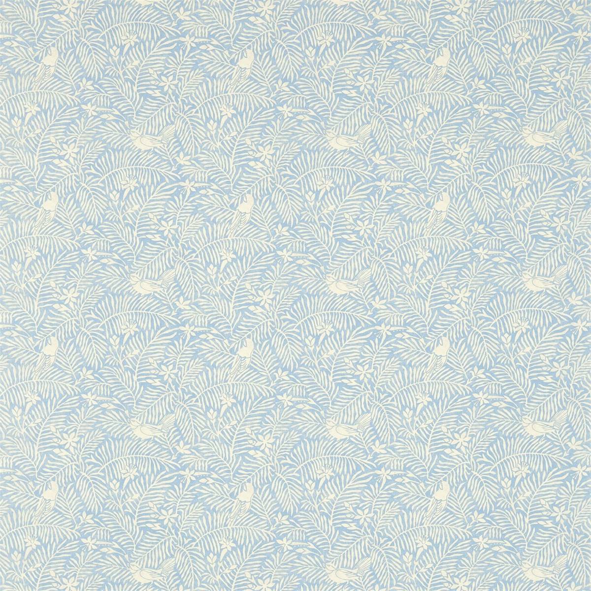 Calico Birds Mineral Blue Fabric by Sanderson