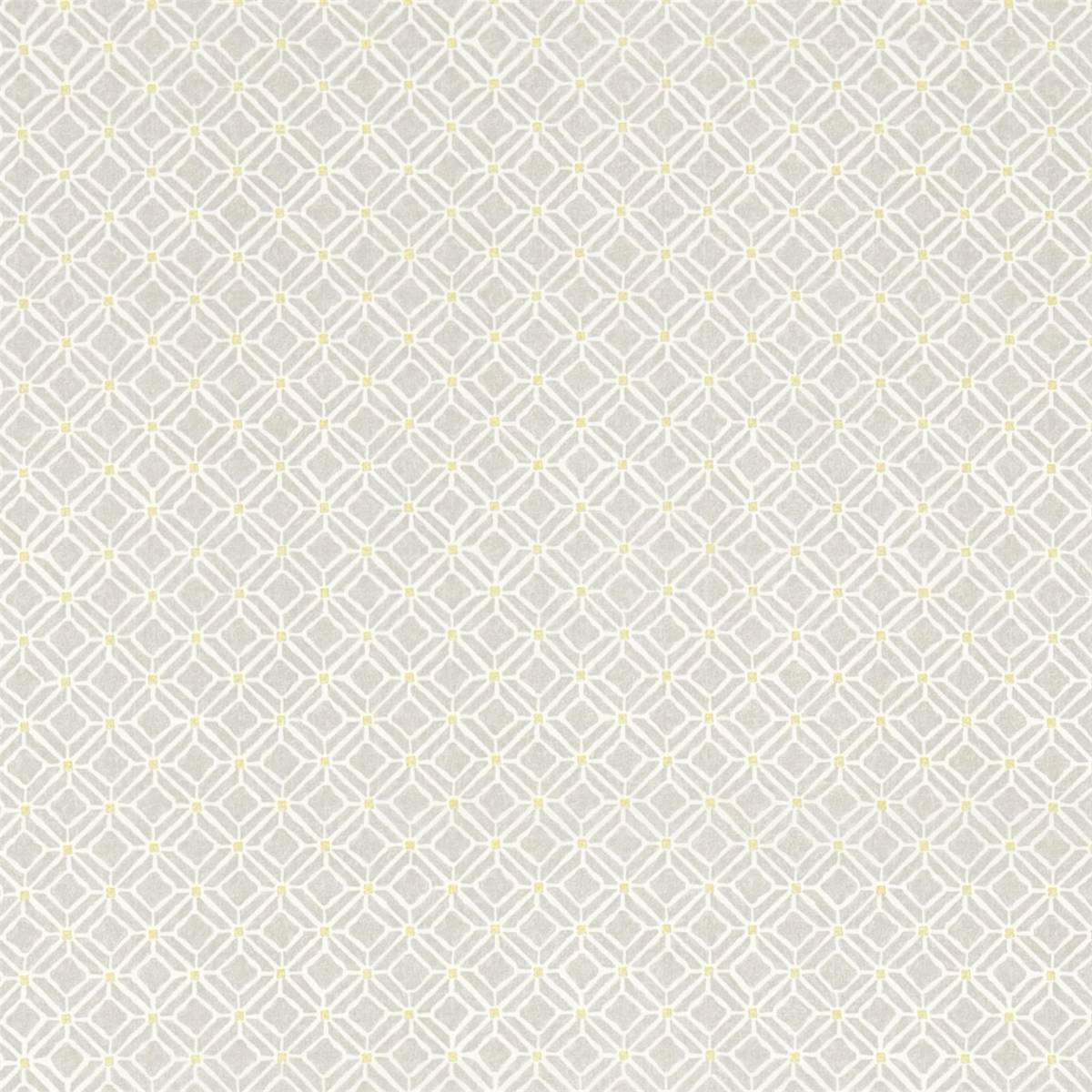 Fretwork Silver/Linden Fabric by Sanderson