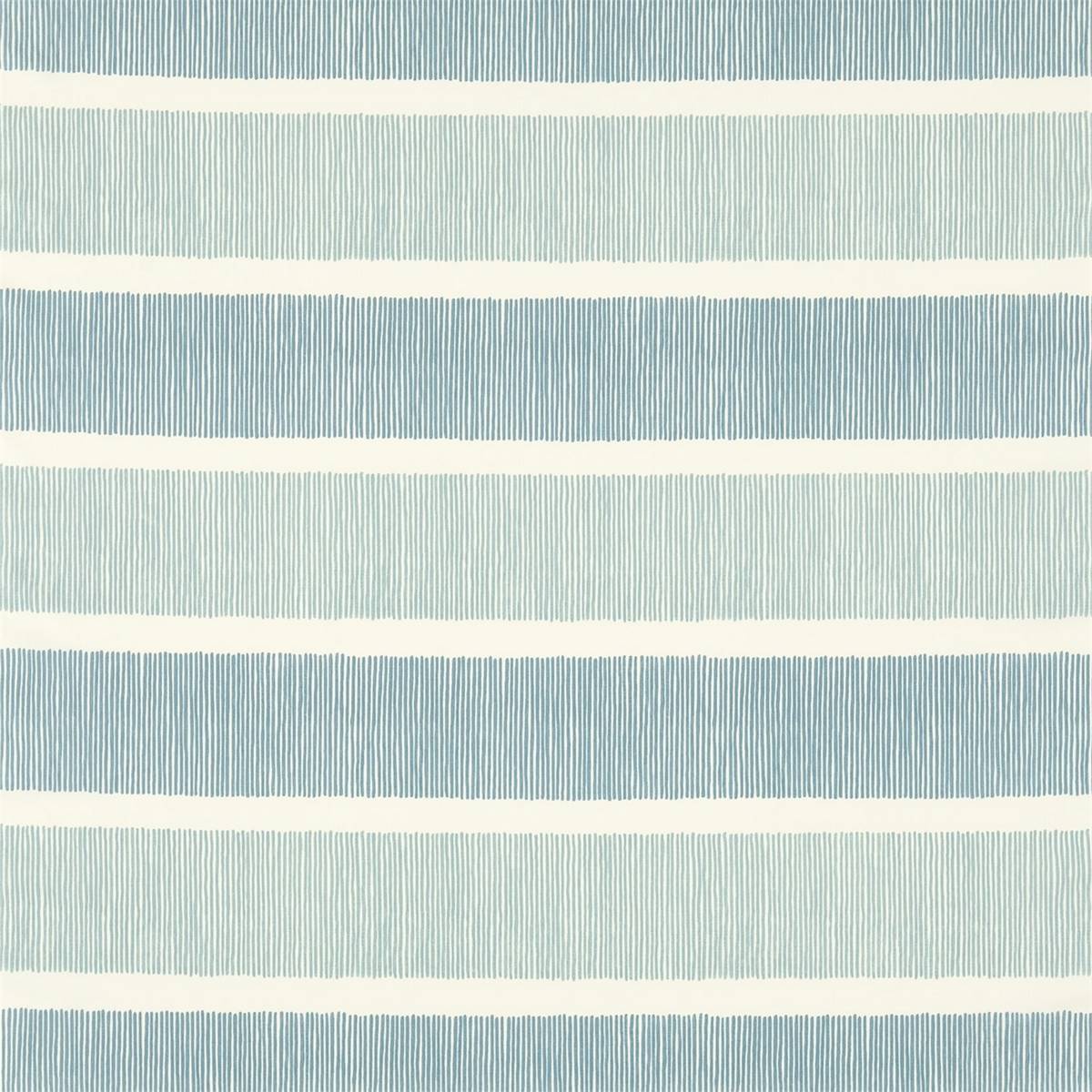 Tatami Stripe Aqua/Teal Fabric by Sanderson