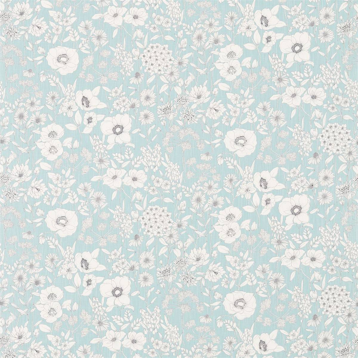 Maelee Teal Fabric by Sanderson