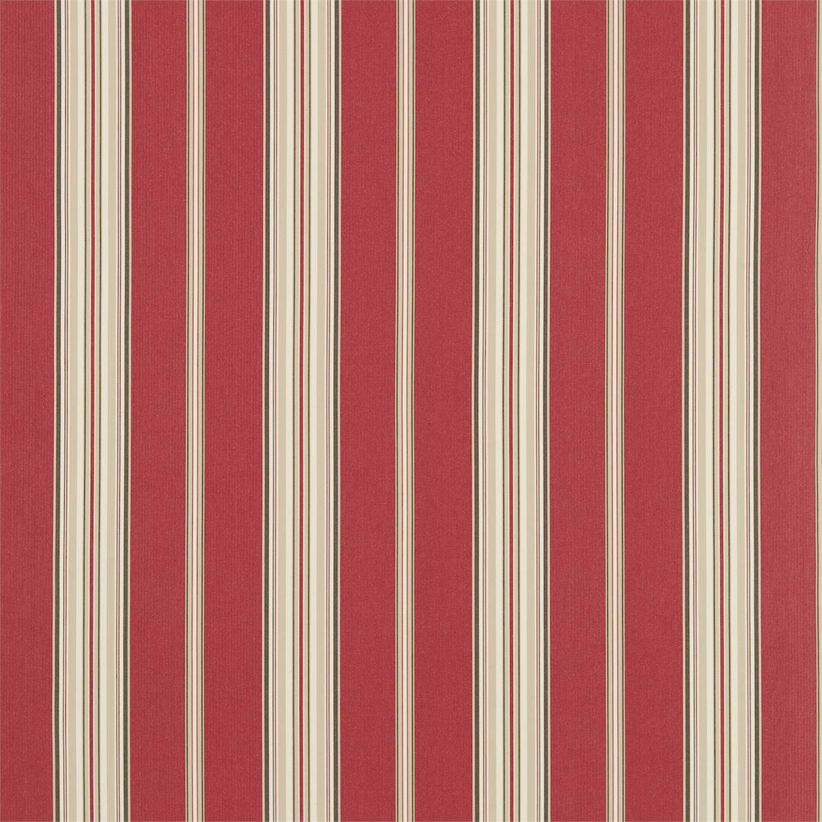 Saxon Red/Chocolate Fabric by Sanderson