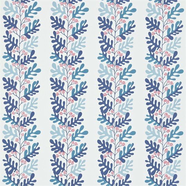 Malmo Powder Blue/Pink Fabric by Sanderson