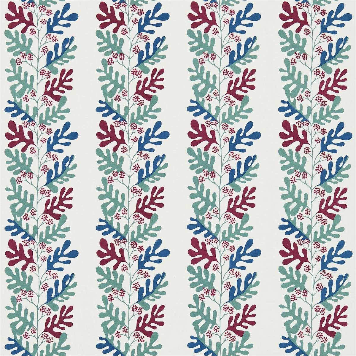 Malmo Slate/Berry Fabric by Sanderson