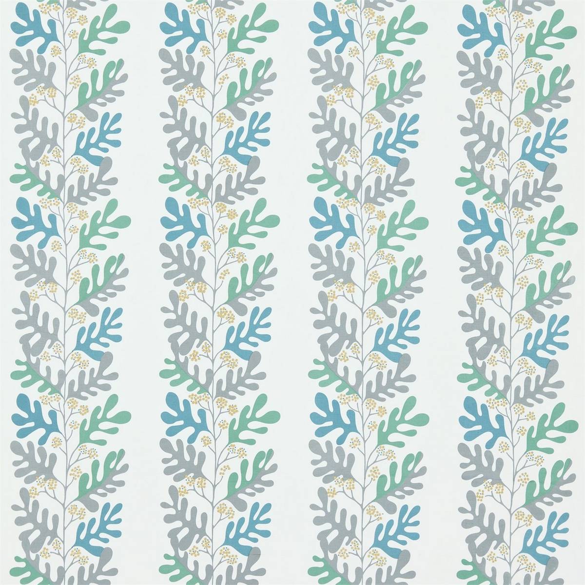 Malmo Dove/Teal Fabric by Sanderson