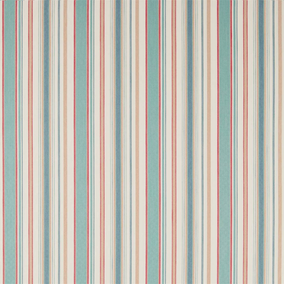 Dobby Stripe Brick Fabric by Sanderson