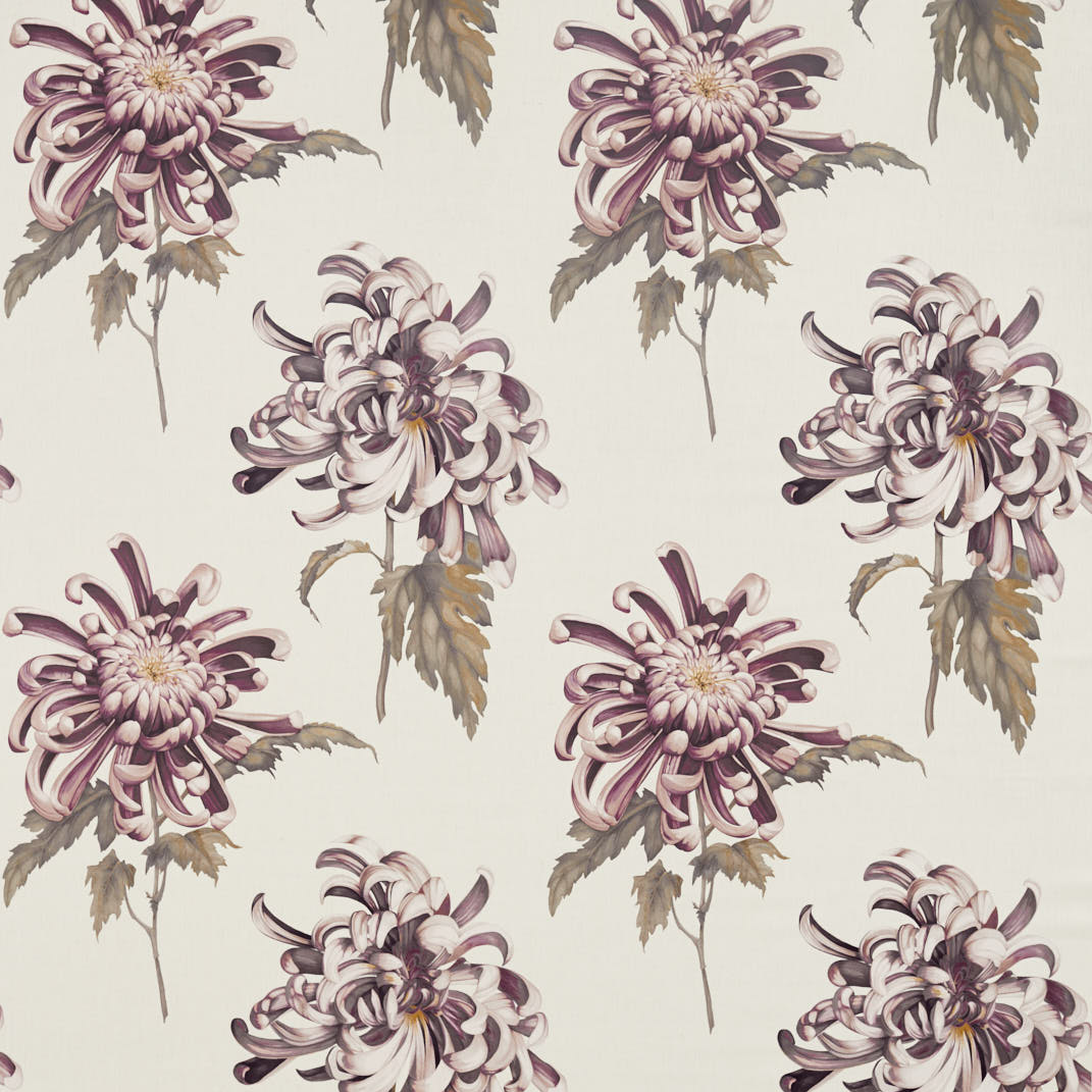 Evelyn Rose Quartz/Linen Fabric by Zoffany