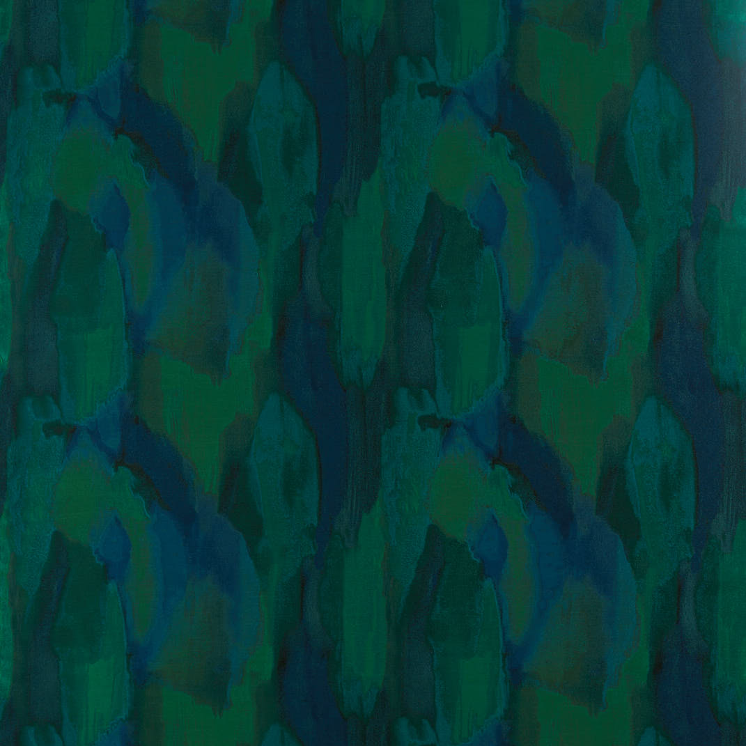 Hepworth Blue Malachite Fabric by Zoffany