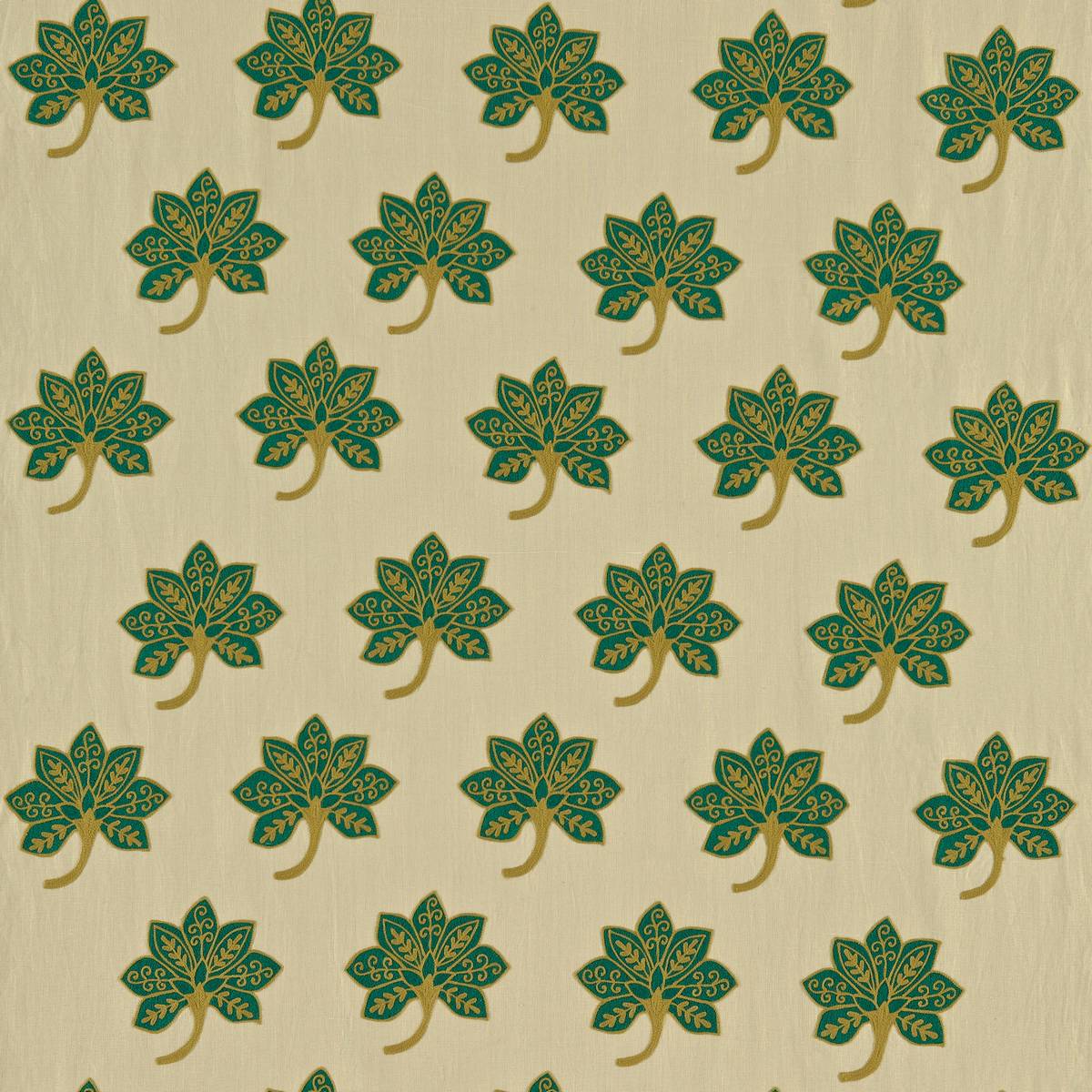 Khiva Jade/Gold Fabric by Zoffany