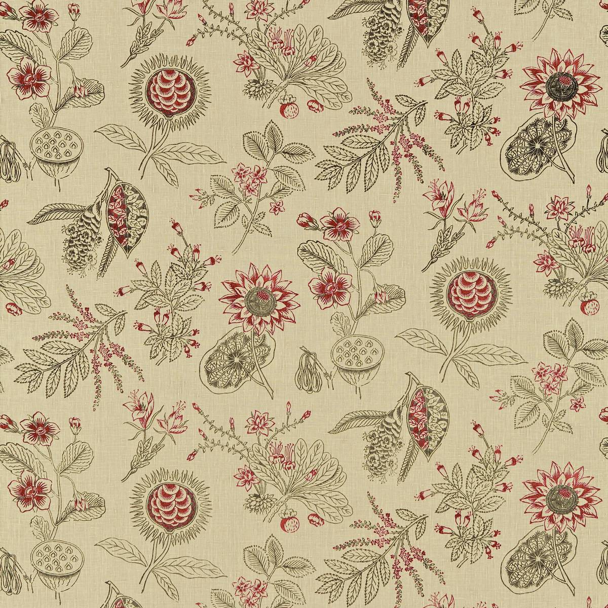 Botanique Black/Russet Fabric by Zoffany