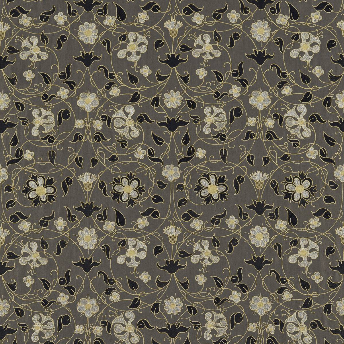 Mille Fleurs Charcoal Fabric by Zoffany