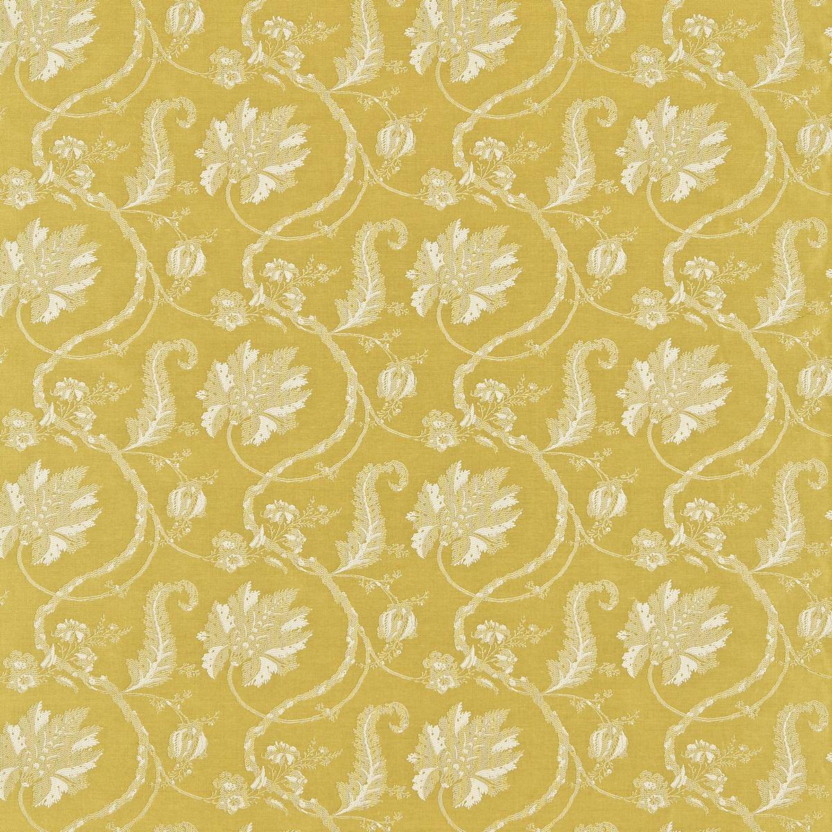 Winterthur Leaf Yellow Fabric by Zoffany