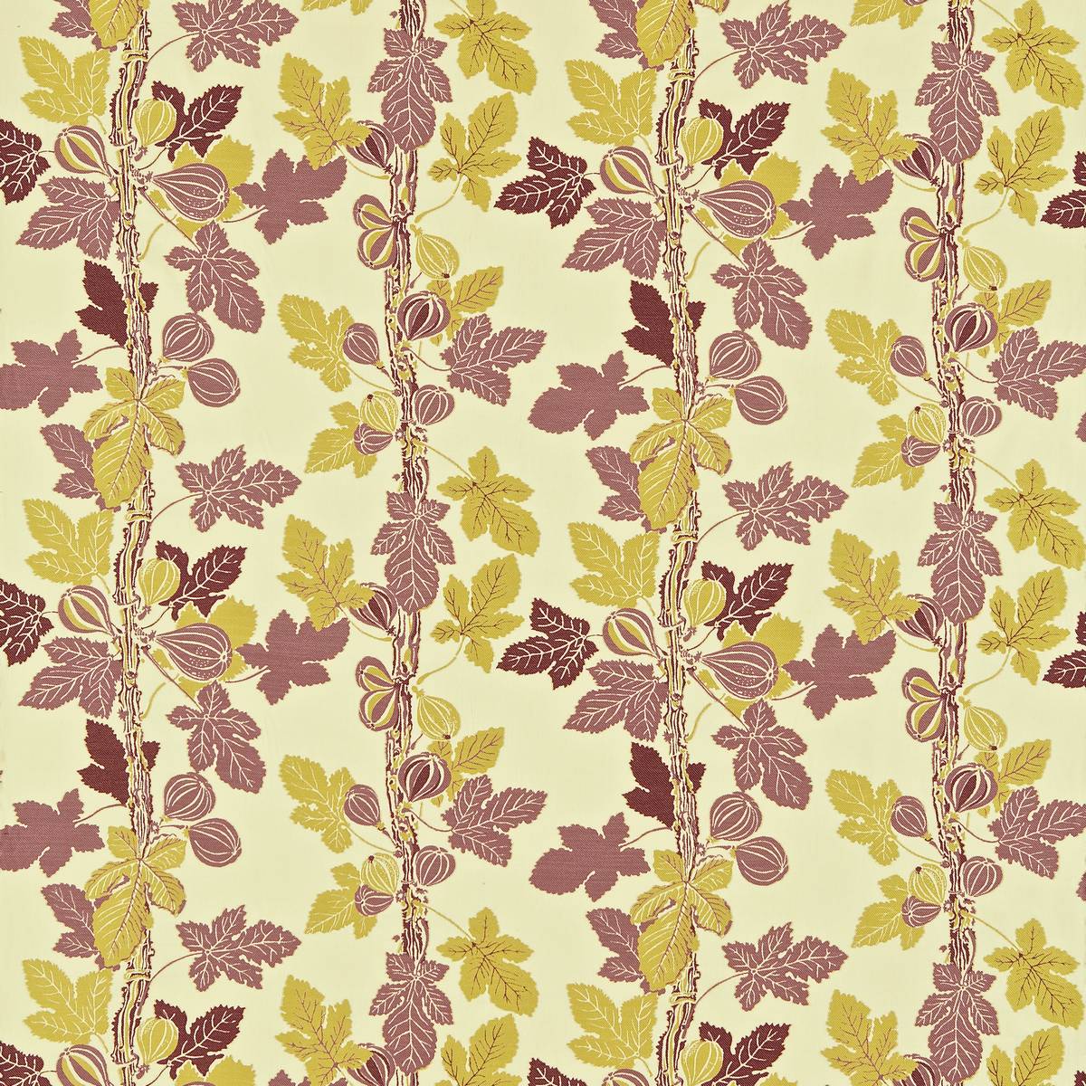 Fig Tree Aubergine/Linden Fabric by Zoffany